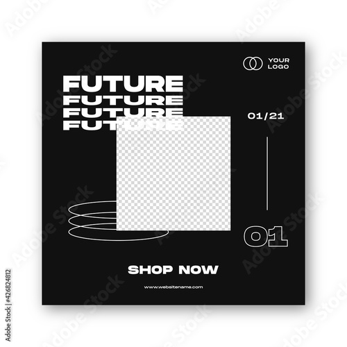 Fashion sale Instagram post template. Urban fashion social media post template.
