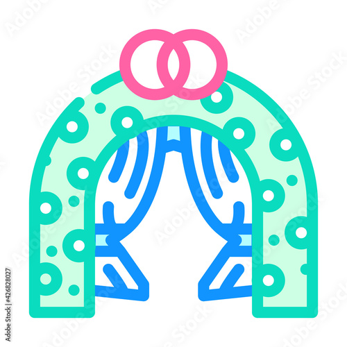 wedding event color icon vector. wedding event sign. isolated symbol illustration
