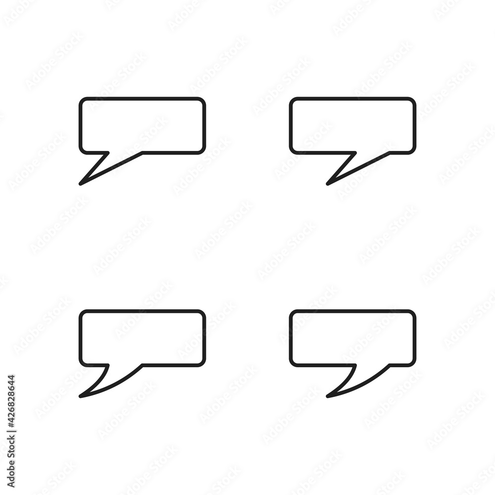 Set of talk bubble icon vector illustration Set of talk bubble icon vector illustration