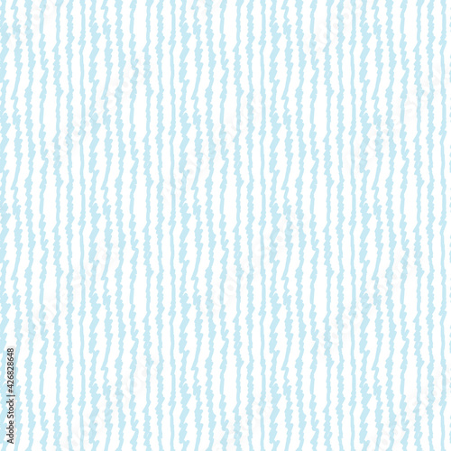 Seamless endless pattern of hand drawn lines of blue color for fabric sites