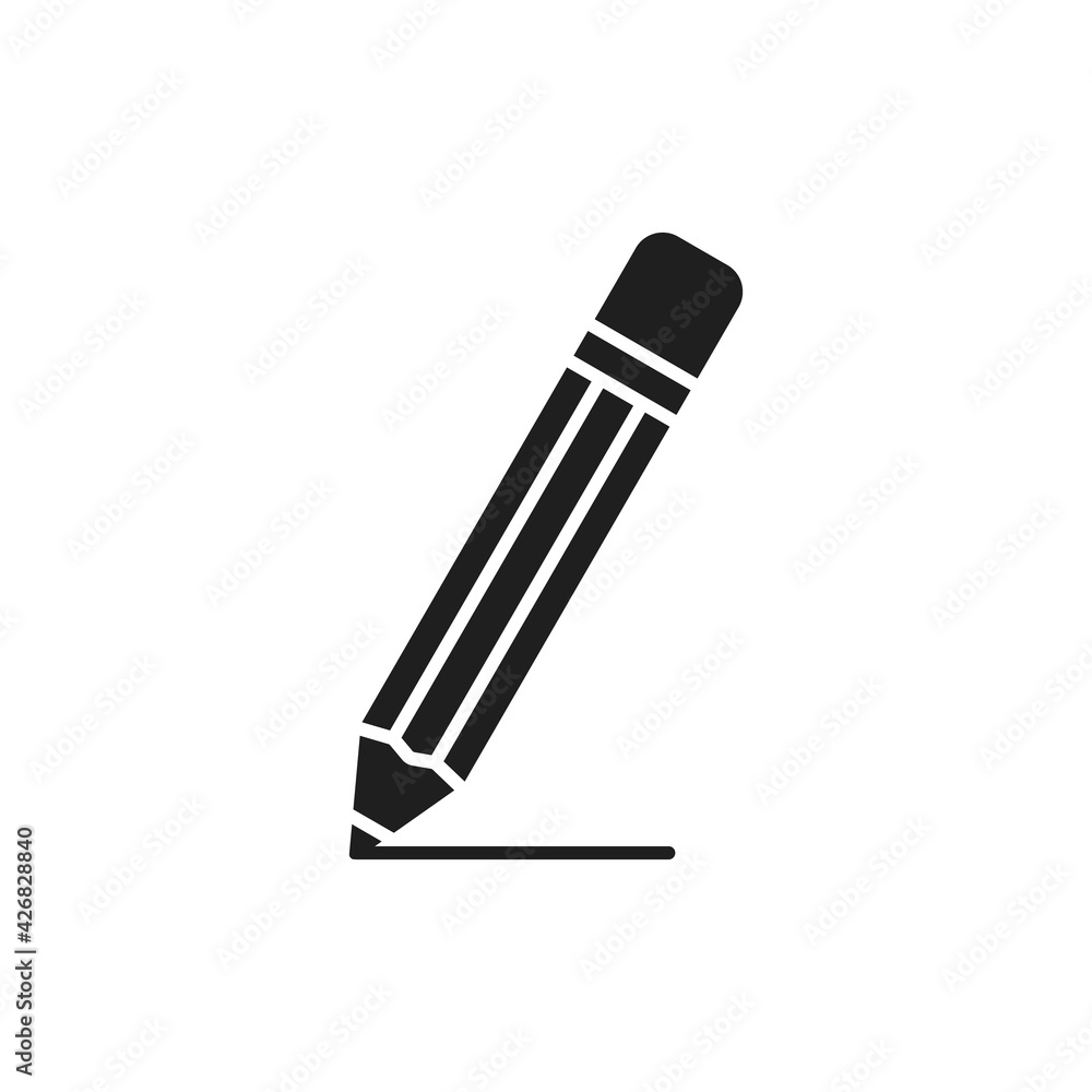 Pencil icon flat vector design Pencil icon flat vector design