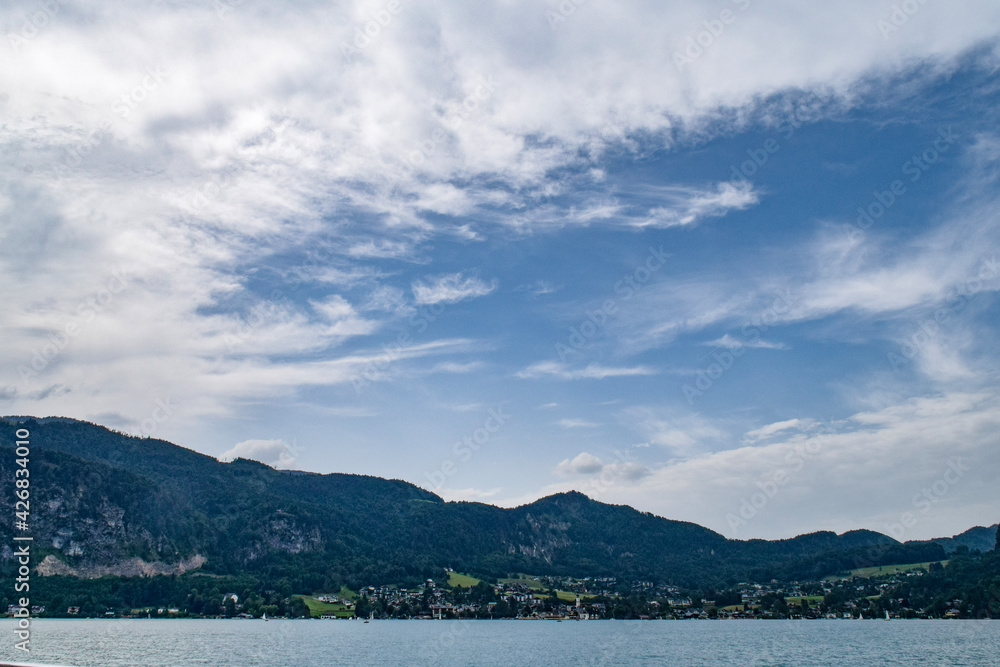 lake and mountains