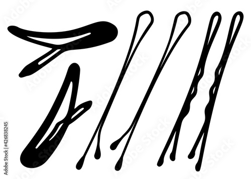 Hairpins included. Hairpins for hair.