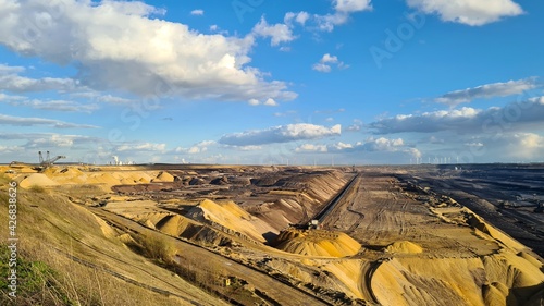 Colorful sands at Garzweiler surface mining, Germany