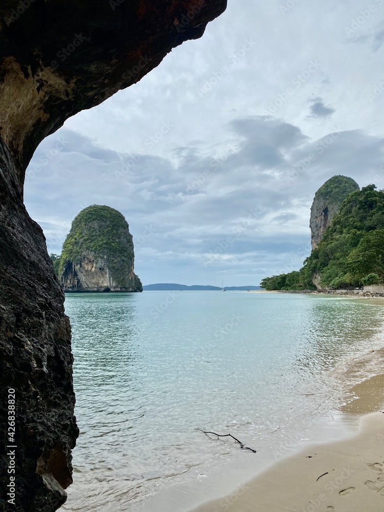 View out to sea from Railay Beach in Krabi, Thailand
