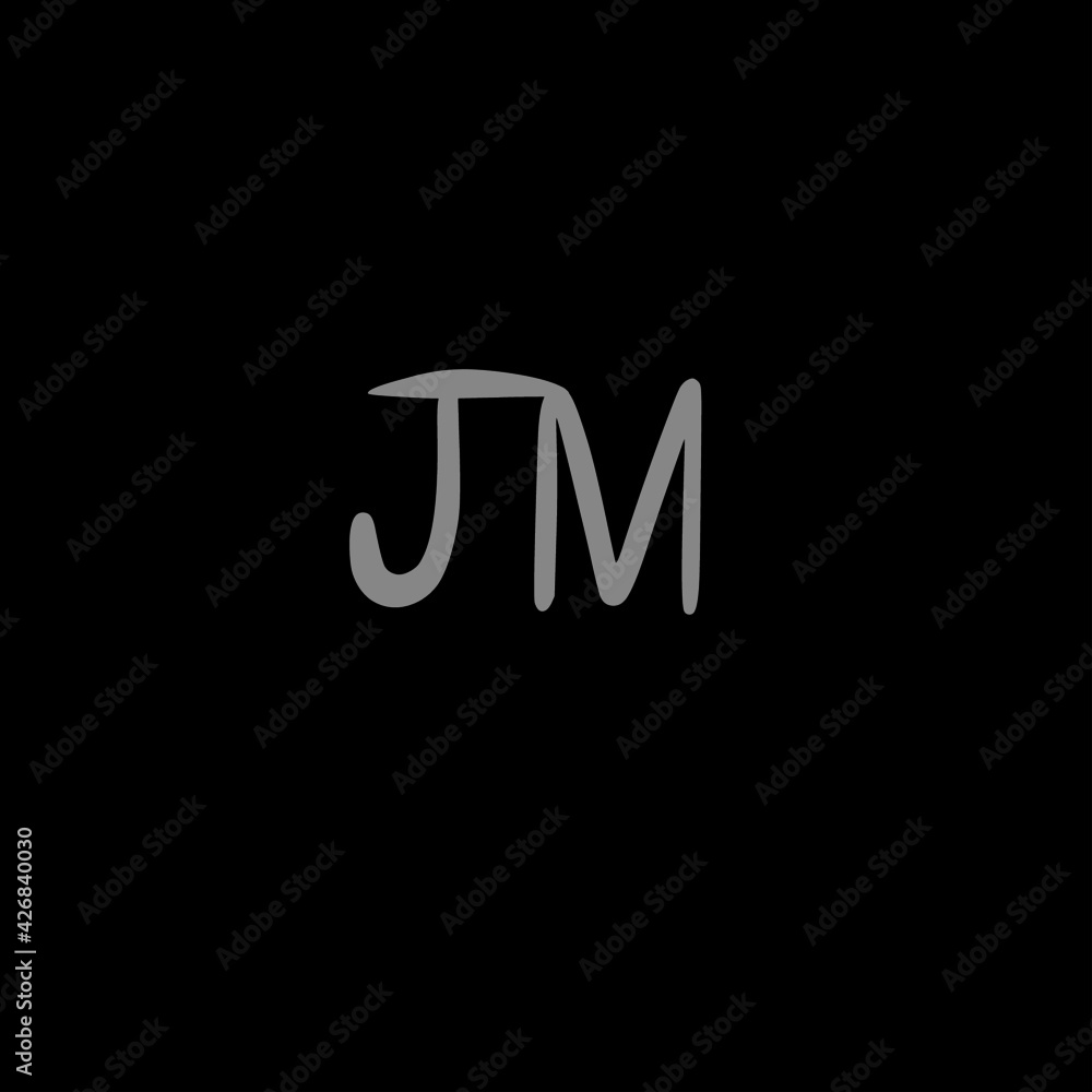 JM initial handwritten logo for identity