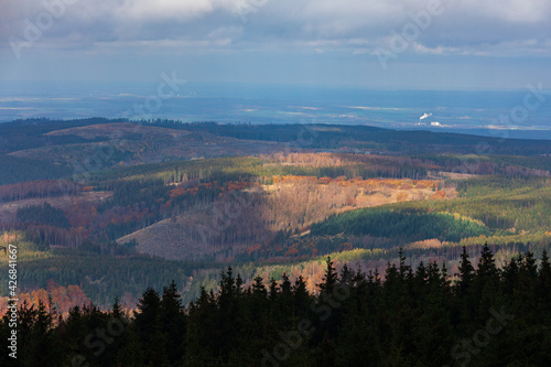 Die Wolfswarte bei Altenau, Nationalpark Harz, Deutschland