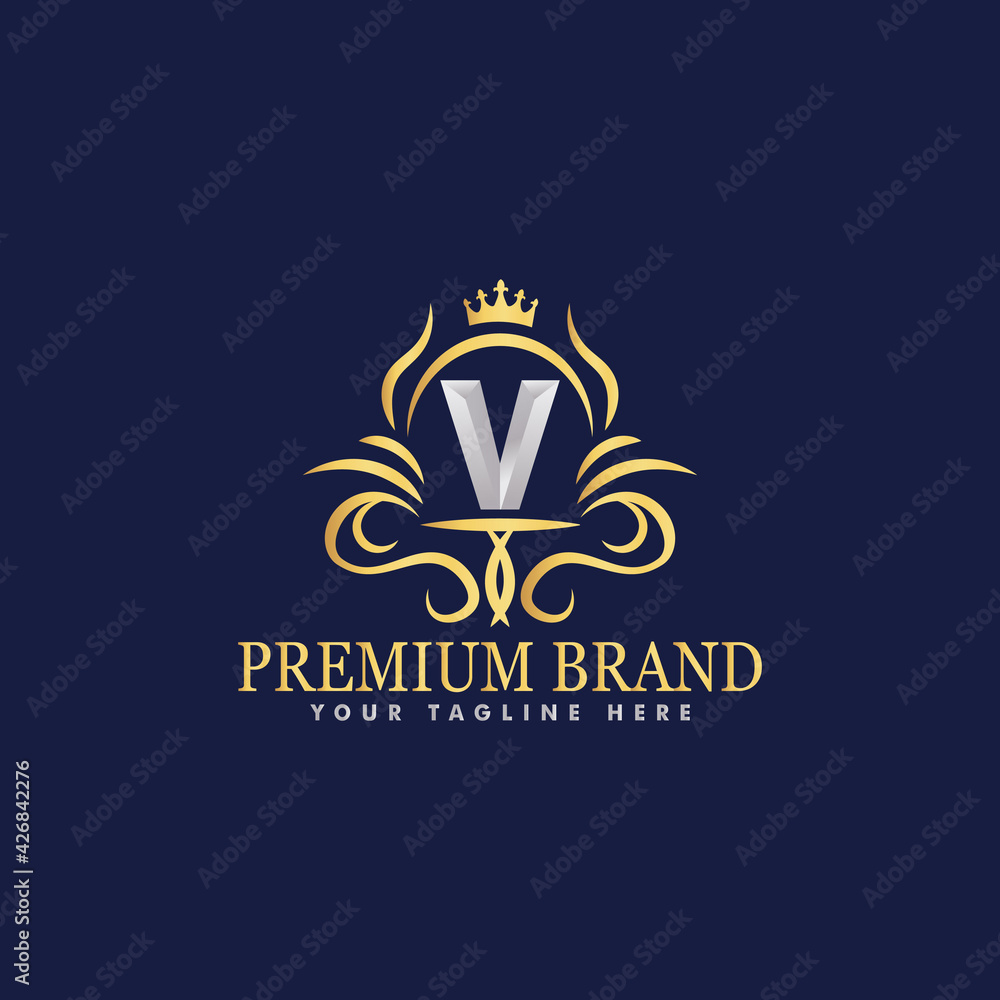 Golden luxury logo design Golden luxury logo design