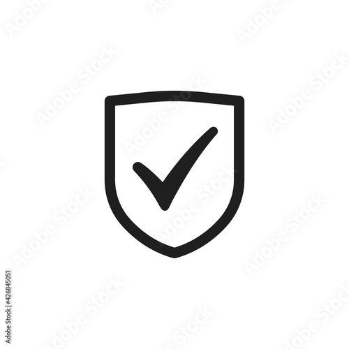 Shield icon vector design. Protection symbol.