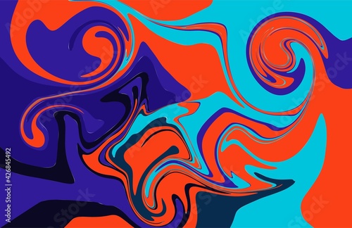abstract colorful acrylic painted vector background