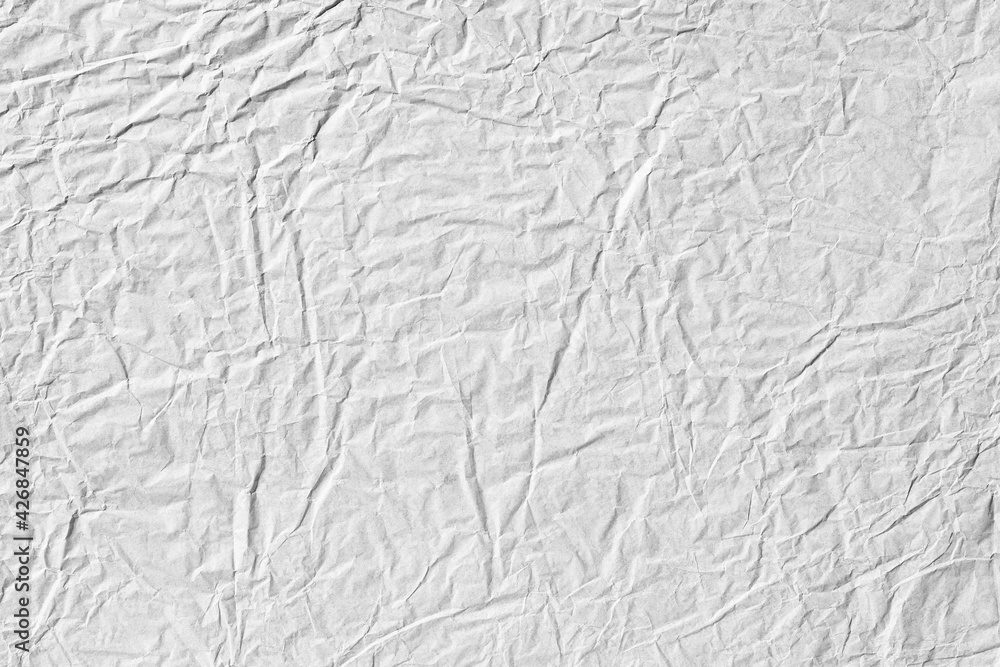 Light grey background crumpled paper texture Light grey background crumpled paper texture