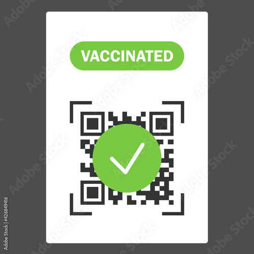 Vaccinated health passport. Travel immune passport. Paper document to show that a person has been vaccinated with the Covid-19 vaccine. Immunity paper document from coronavirus