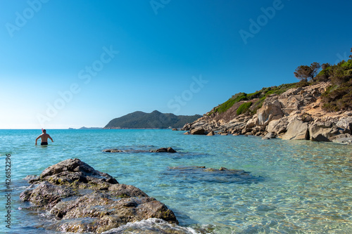 Fototapeta Naklejka Na Ścianę i Meble -  Cala Monte Turno, Sardinia, in a summer day