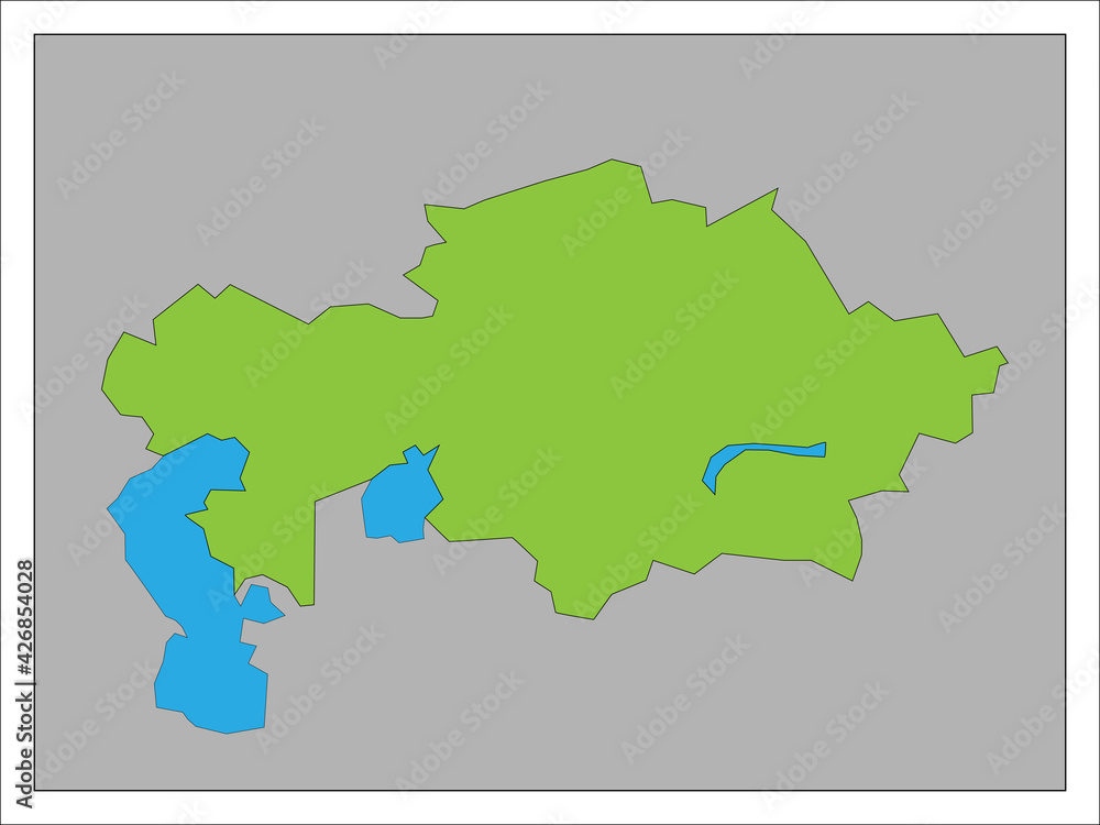 カザフスタンの地図です