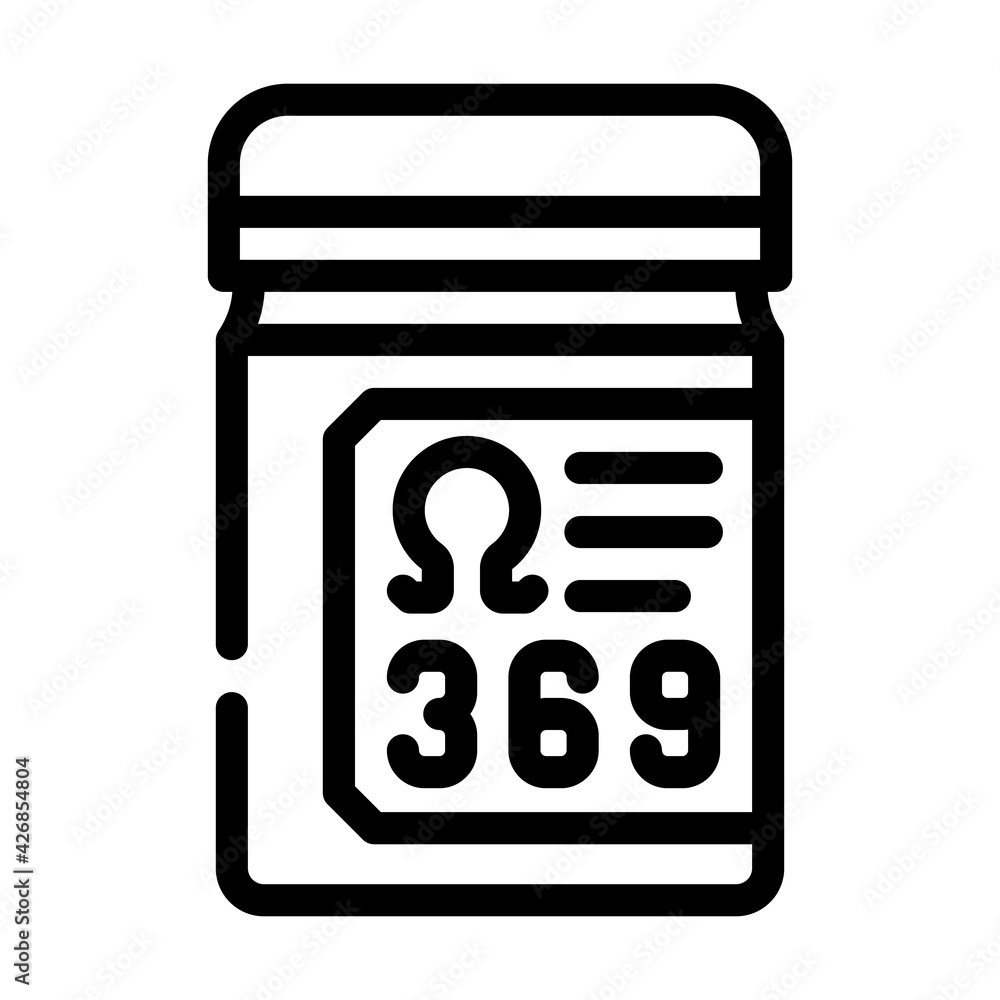 essential fatty acids, omega 369 line icon vector. essential fatty acids, omega 369 sign. isolated contour symbol black illustration essential fatty acids, omega 369 line icon vector. essential fatty acids, omega 369 sign. isolated contour symbol black illustration