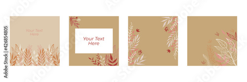 Delicate border of blush pink flowers, forest green leaves, white background. Wedding invitation banner frame. Rose, peony, fern. Vector illustration. Floral arrangement. Design template greeting card