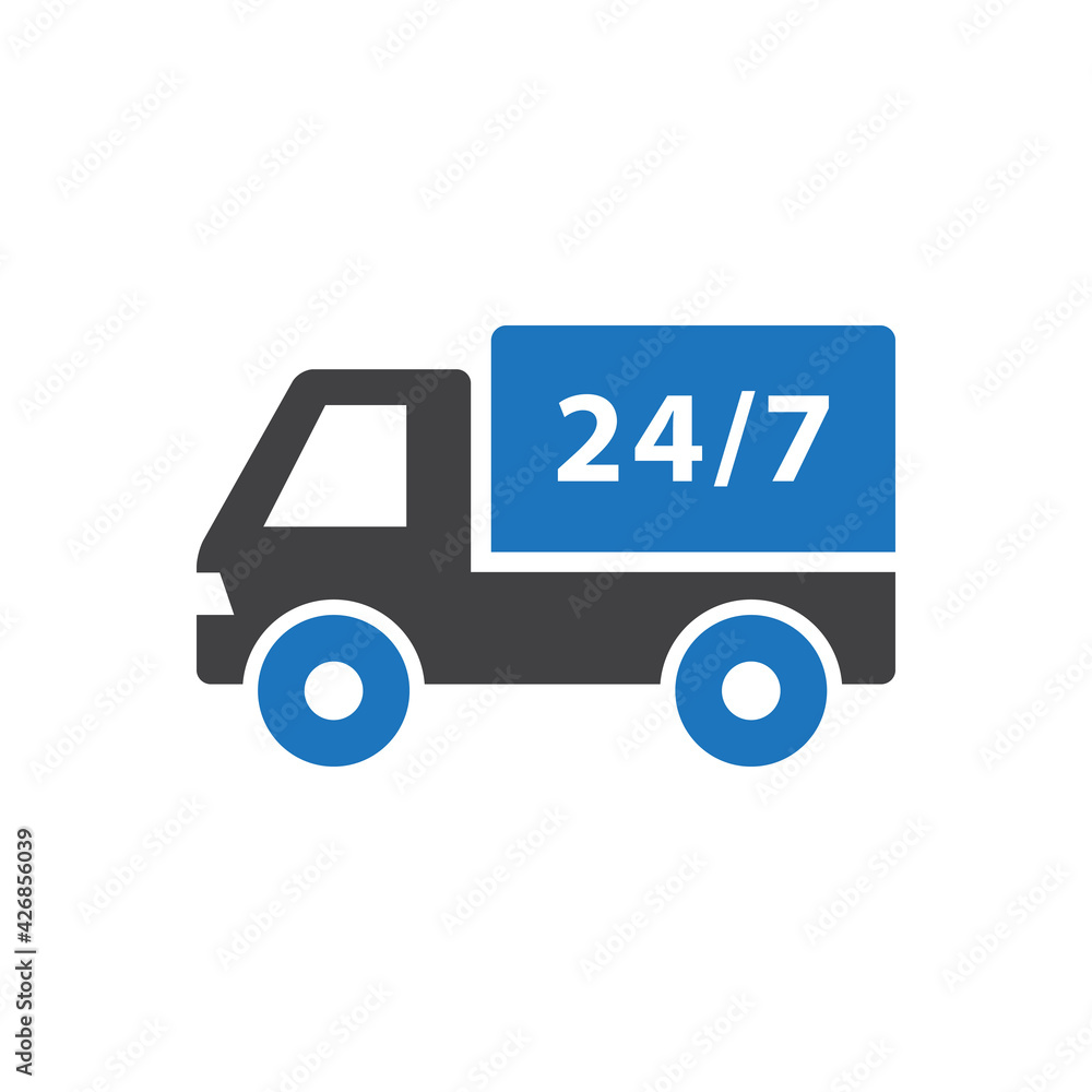 24/7 delivery icon