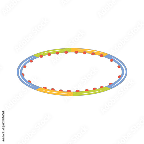 Fitness hoop for a slim figure, color isolated vector in flat style, icon