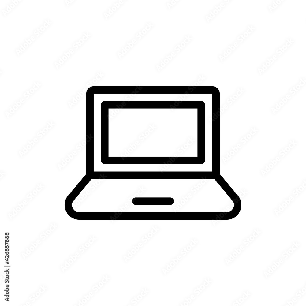 Laptop Vector Outline Icon Style illustration. EPS 10 File Laptop Vector Outline Icon Style illustration. EPS 10 File
