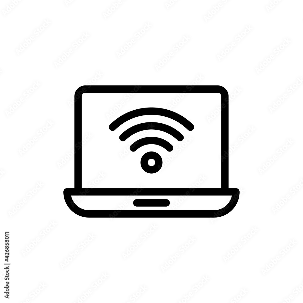 Wifi Connection Vector Outline Icon Style illustration. EPS 10 File Wifi Connection Vector Outline Icon Style illustration. EPS 10 File