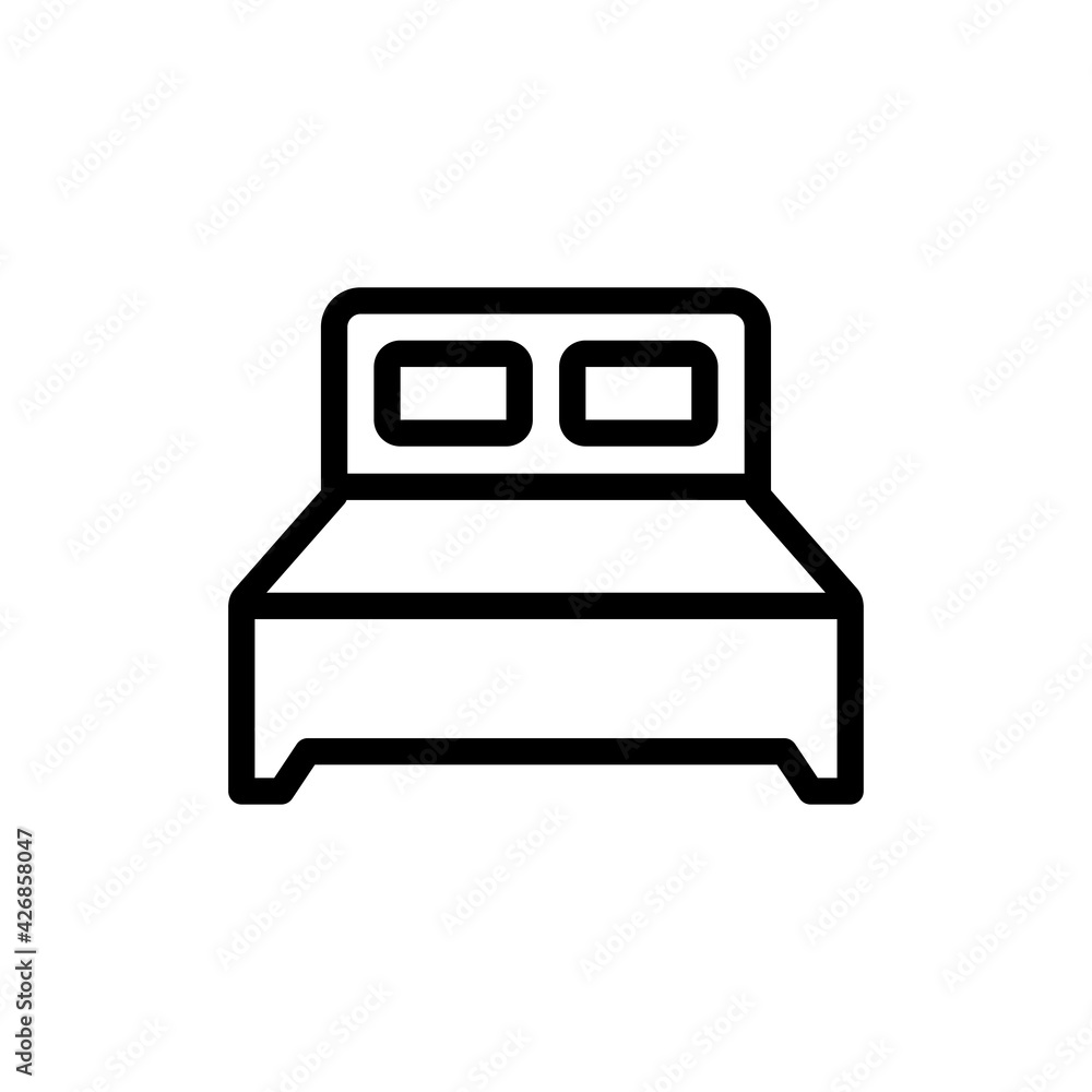Bedroom Vector Outline Icon Style illustration. EPS 10 File Bedroom Vector Outline Icon Style illustration. EPS 10 File
