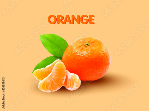 tangerines with leaves