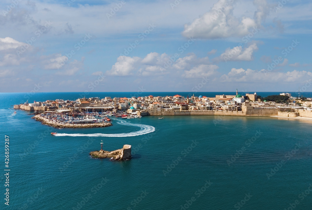  ancient city of Akko aerial photography