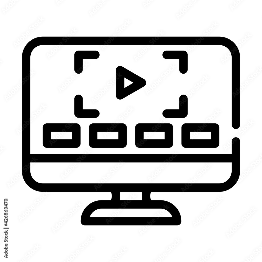 video lessons line icon vector. video lessons sign. isolated contour symbol black illustration video lessons line icon vector. video lessons sign. isolated contour symbol black illustration