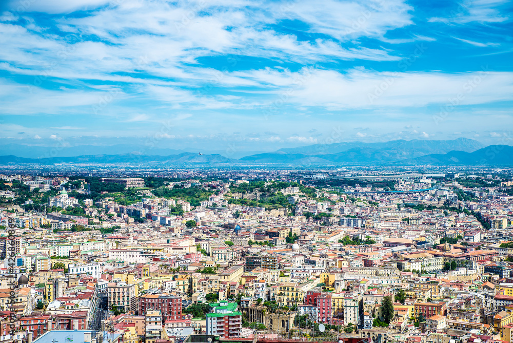 Overview of the city of Naples, Italy