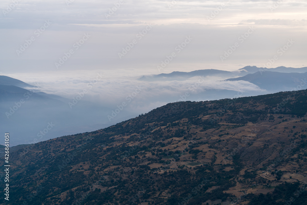 mountainous landscape of Sierra Nevada