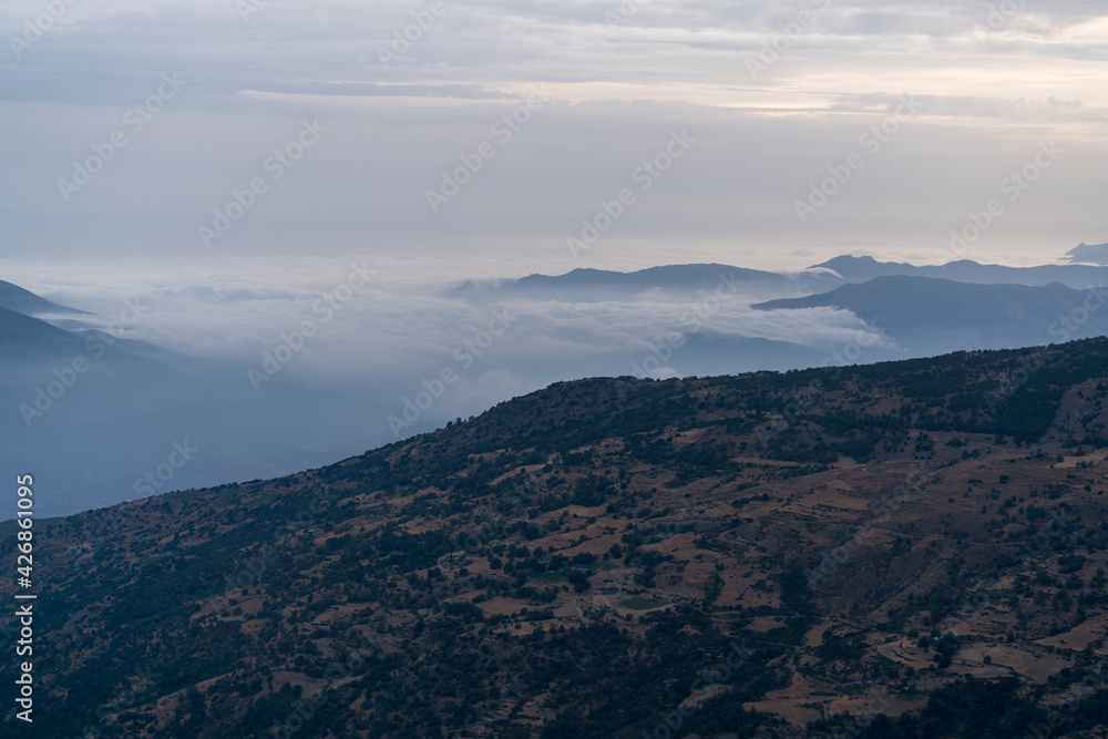 mountainous landscape of Sierra Nevada