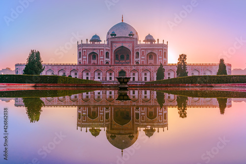 Photos Humayun's tomb of Mughal Emperor Humayun designed by Persian architect Mirak Mirza Ghiyas in New Delhi, India
