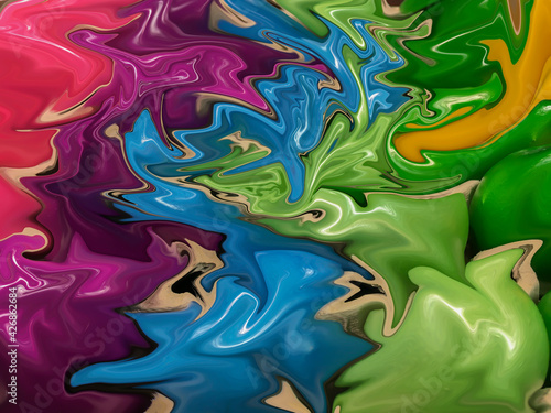 abstract colorful liquid art background in motion
