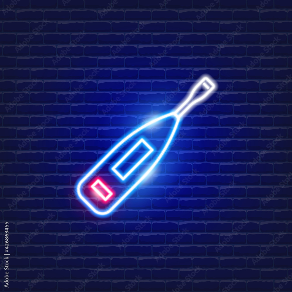 Fototapeta Electricity tester screwdriver neon icon. Electricity concept. Vector illustration for design.