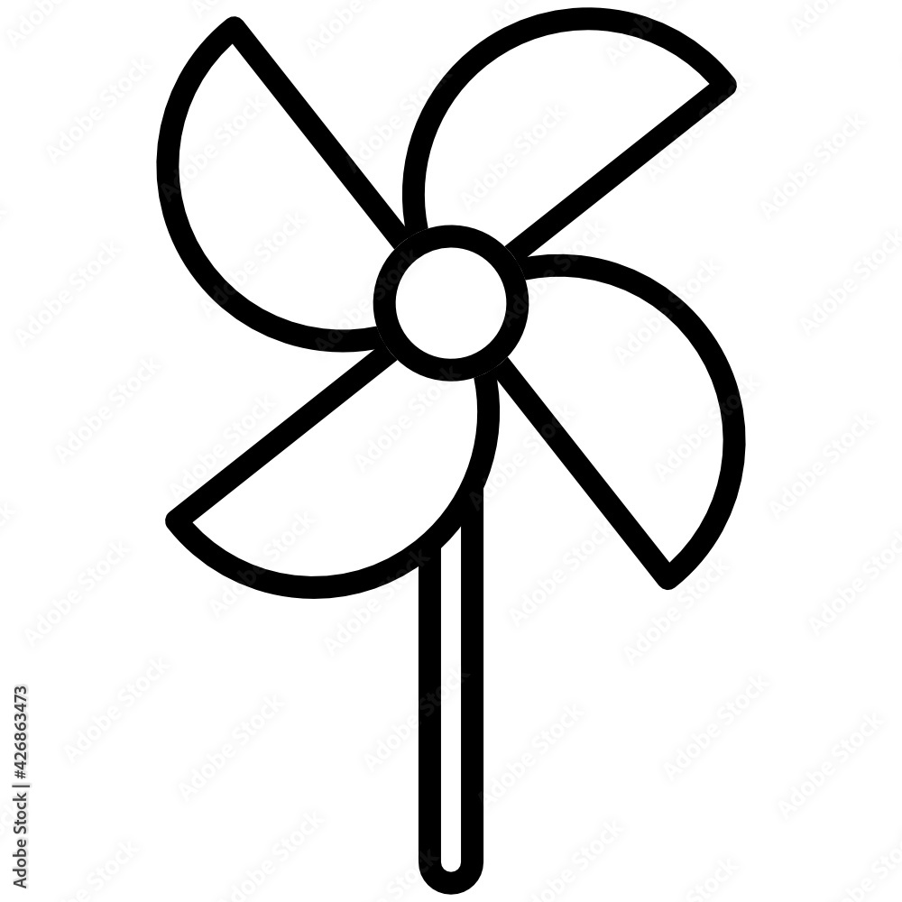 Obraz premium windmill icon vector