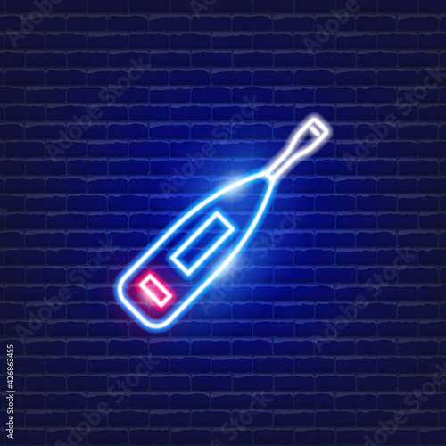 Electricity tester screwdriver neon icon. Electricity concept. Vector illustration for design.