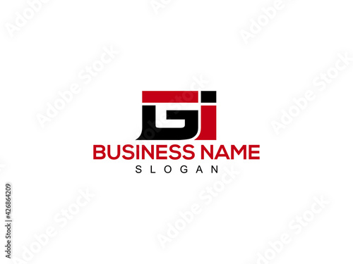Slika na platnu GI Letter Logo, gi logo image vector for business
