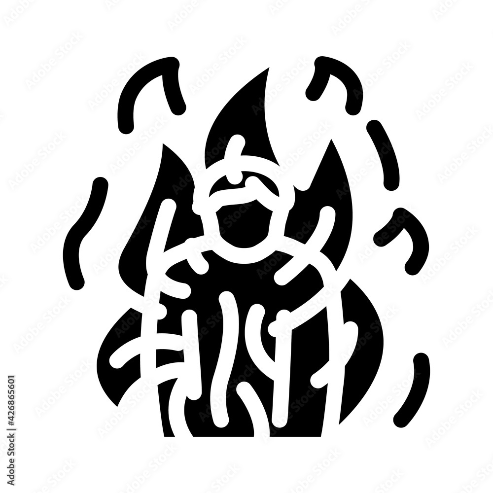 burning man event glyph icon vector. burning man event sign. isolated contour symbol black illustration burning man event glyph icon vector. burning man event sign. isolated contour symbol black illustration