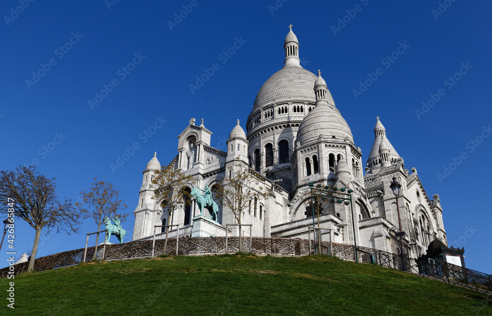 The famous basilica Sacre Coeur , Paris, France. The famous basilica Sacre Coeur , Paris, France.