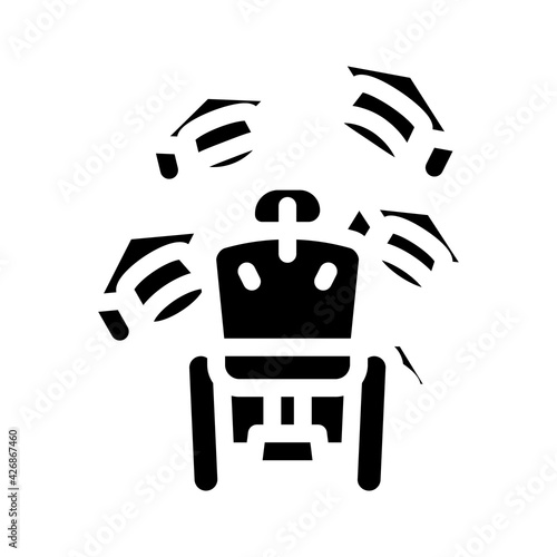 graduation inclusive life glyph icon vector. graduation inclusive life sign. isolated contour symbol black illustration