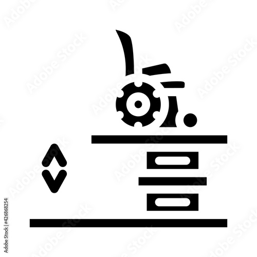 lift equipment for inclusive life glyph icon vector. lift equipment for inclusive life sign. isolated contour symbol black illustration