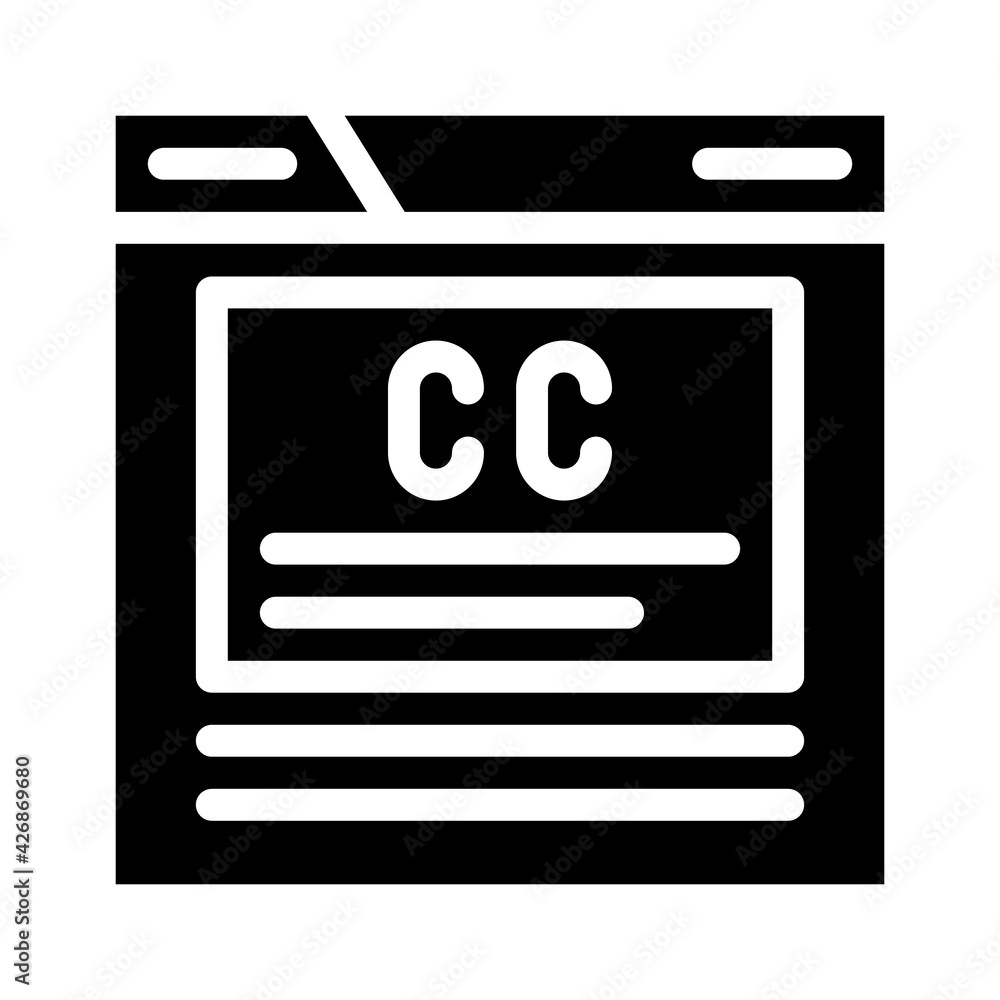 subtitles inclusive life glyph icon vector. subtitles inclusive life sign. isolated contour symbol black illustration subtitles inclusive life glyph icon vector. subtitles inclusive life sign. isolated contour symbol black illustration