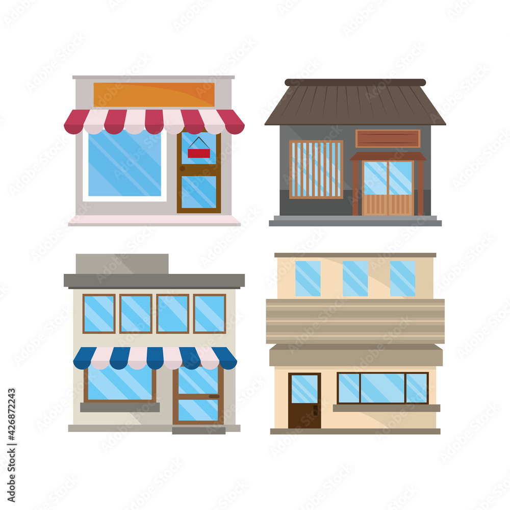 commercial building set commercial building set