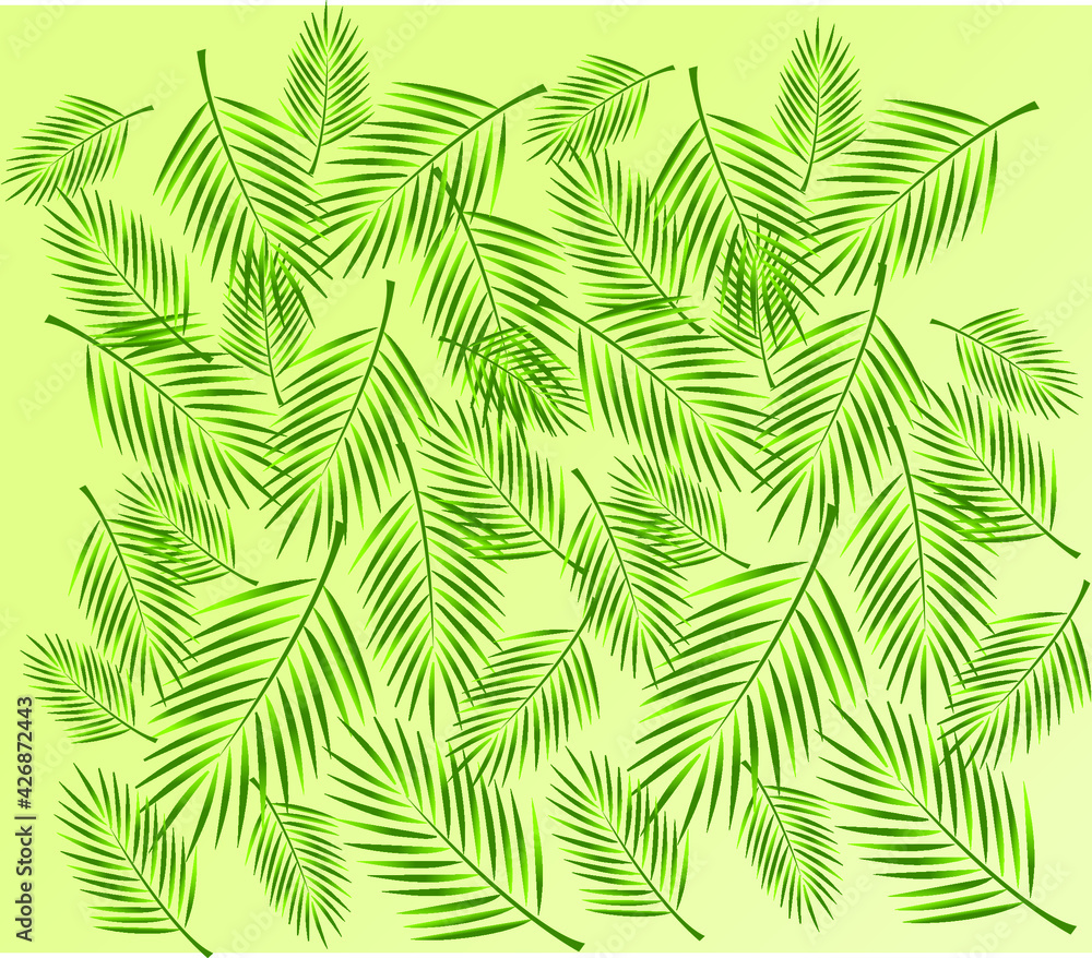 Vector pattern abstract having light colored background along with leaves on it