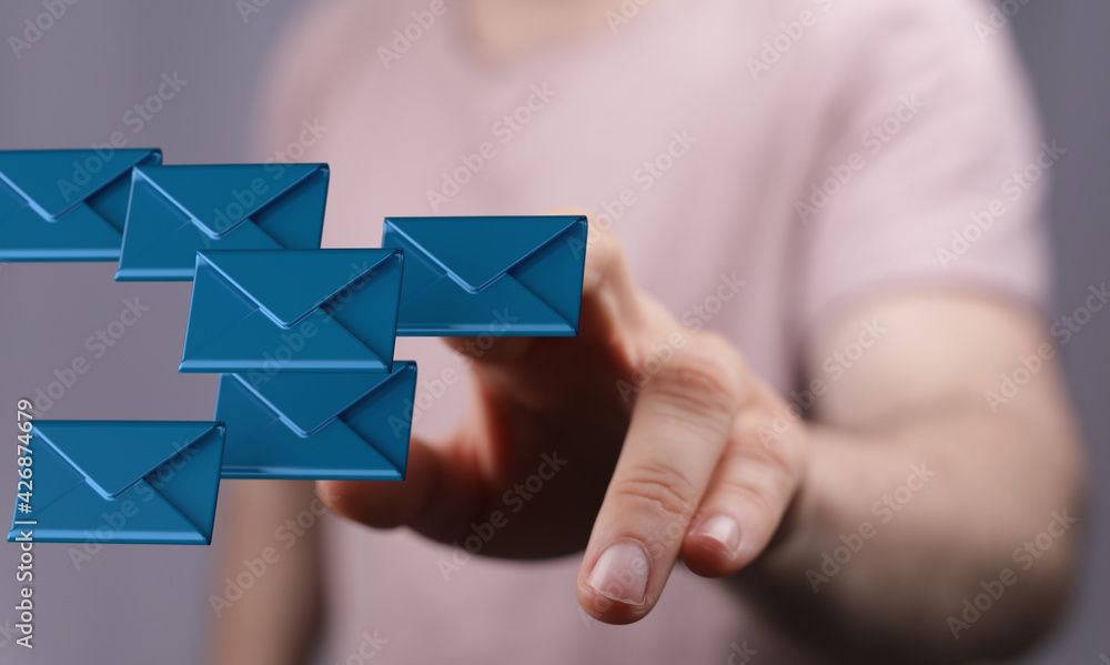email marketing concept, send e-mail or newsletter. email marketing concept, send e-mail or newsletter.