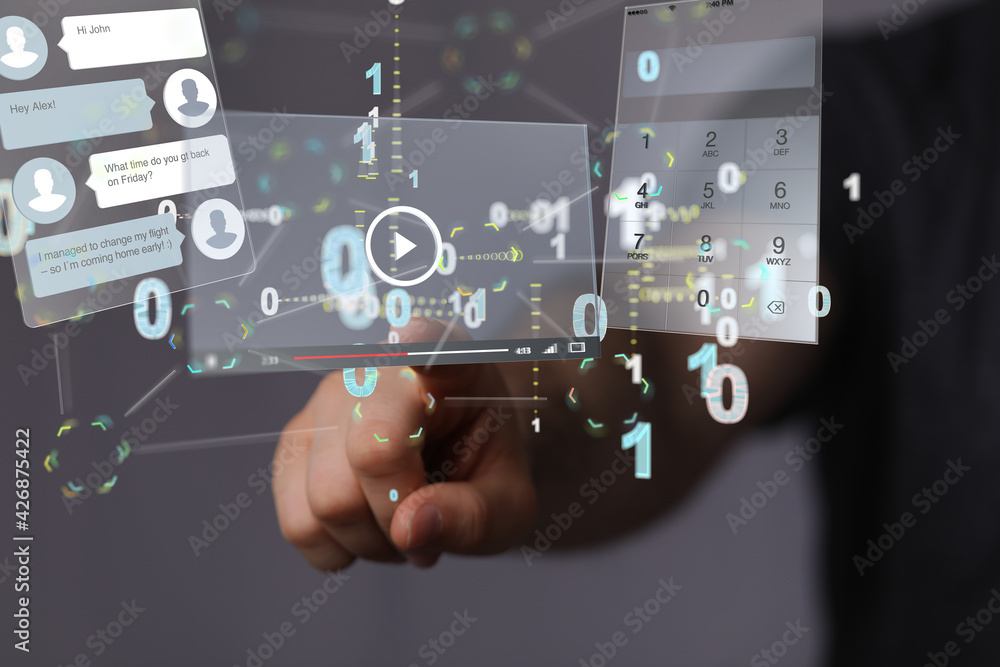 media develop interface web application in hand media develop interface web application in hand