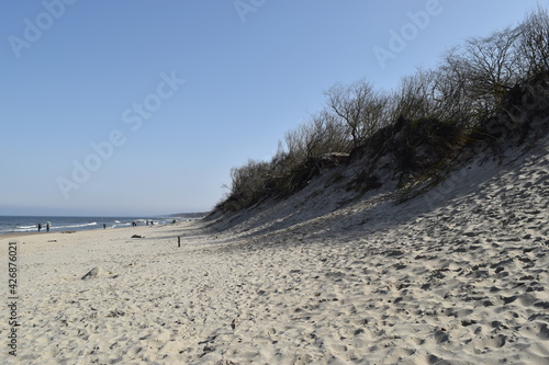 Fototapeta Naklejka Na Ścianę i Meble -  Sand dune on the beach near the sea.