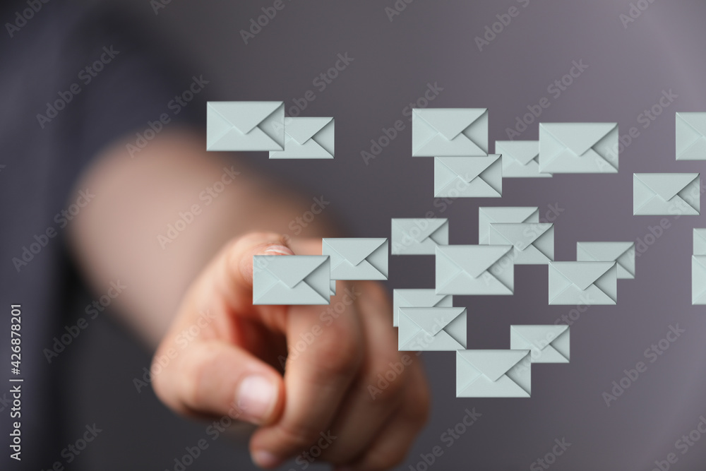 email marketing concept, send e-mail or newsletter. email marketing concept, send e-mail or newsletter.