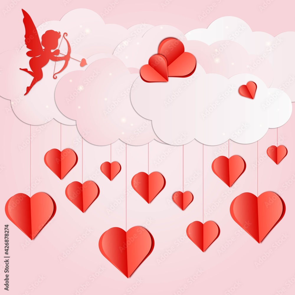 card cartoon love heart valentine