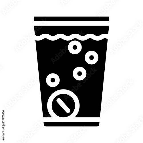 water soluble pills glyph icon vector. water soluble pills sign. isolated contour symbol black illustration
